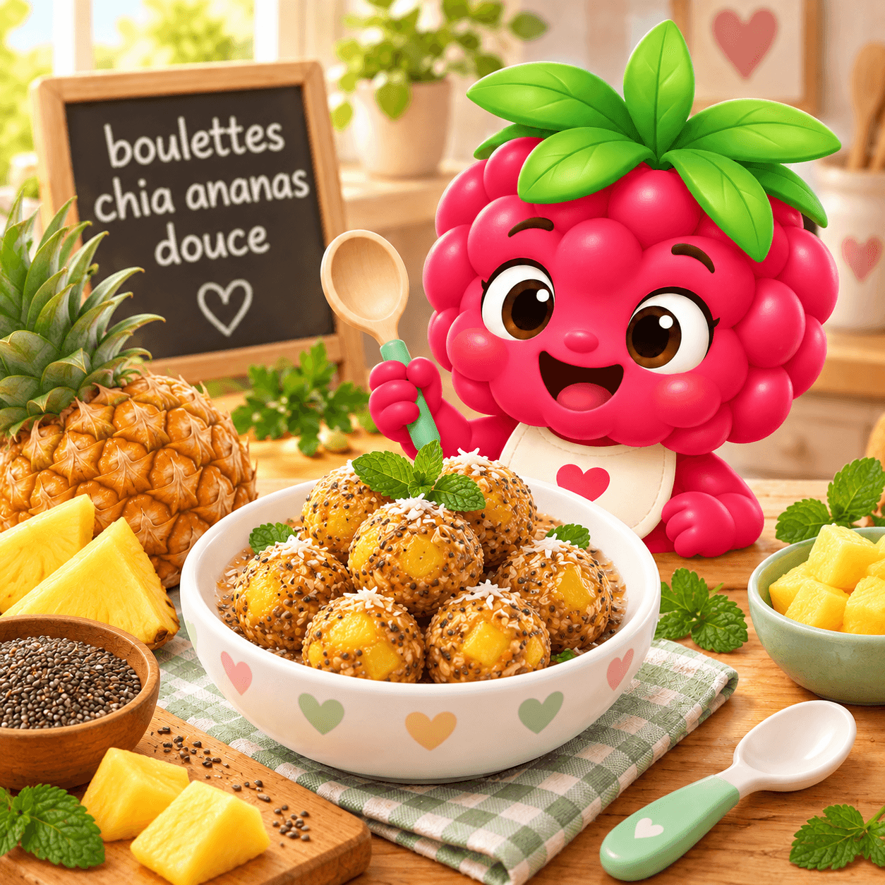 Boulettes Chia Ananas Douce (moutarde-free)