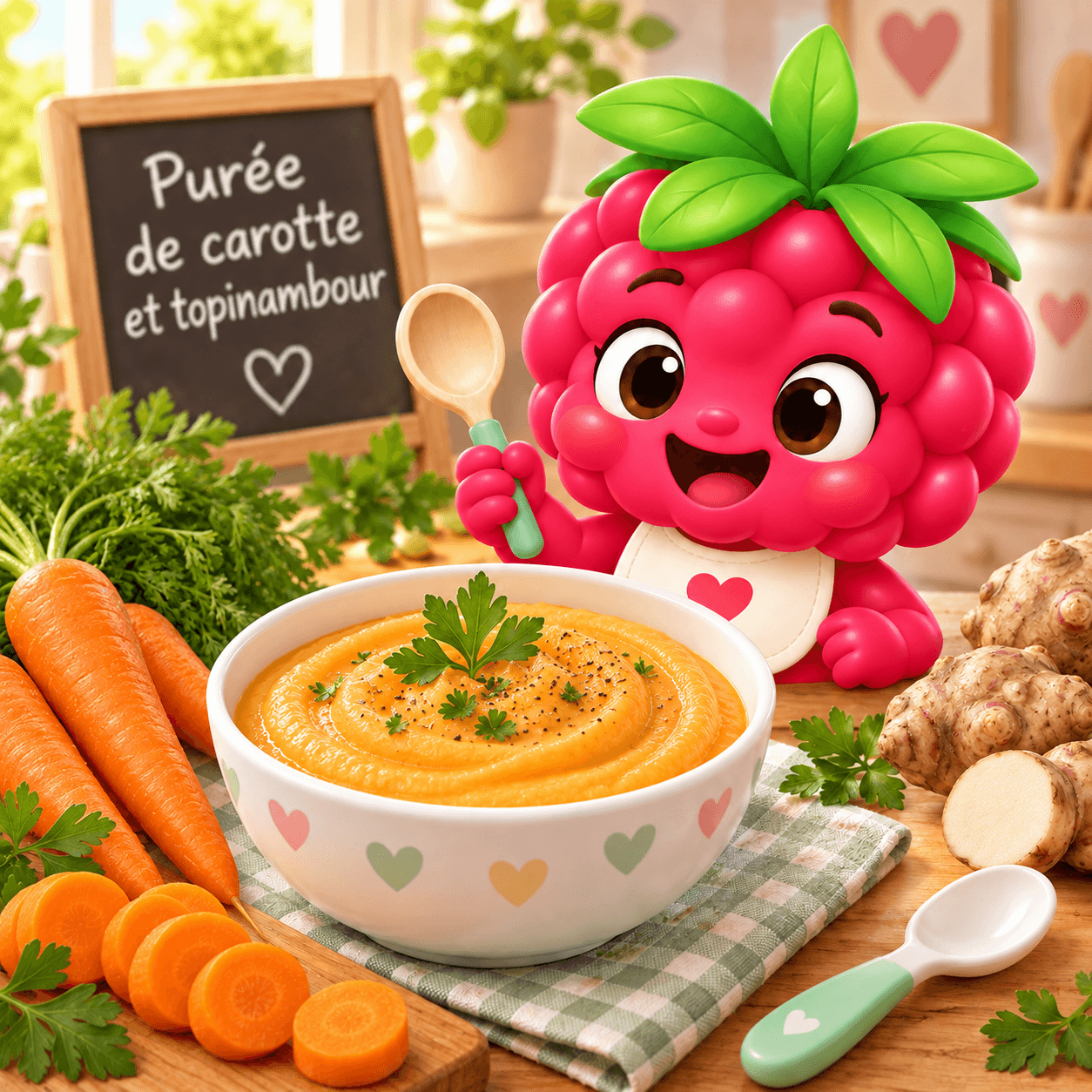 Purée de carotte et topinambour