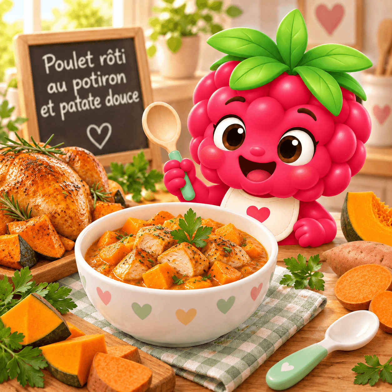 Roti Au Potiron Et Patate Douce (poulet-free)