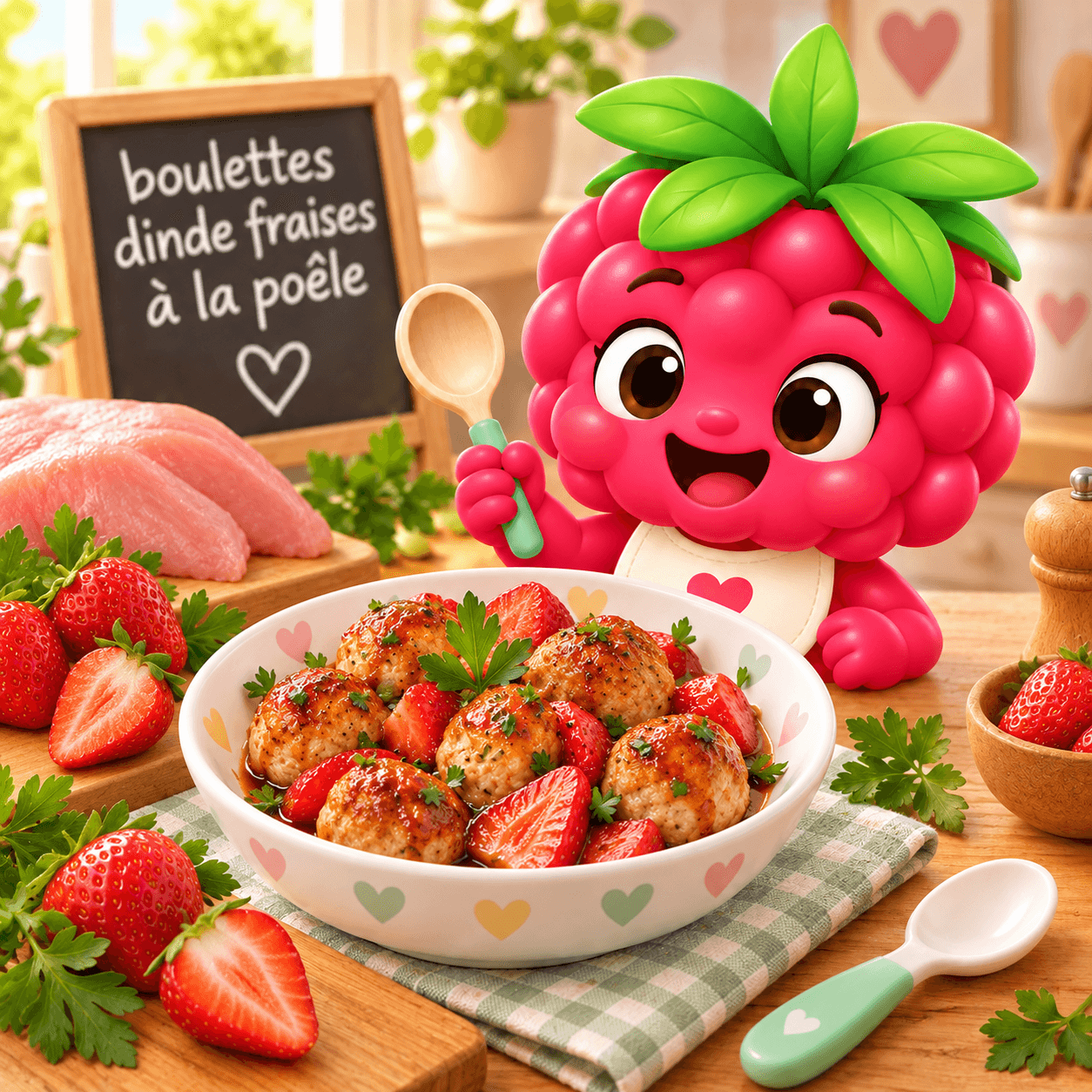 Boulettes Dinde Fraises La Po Le (lait-free)