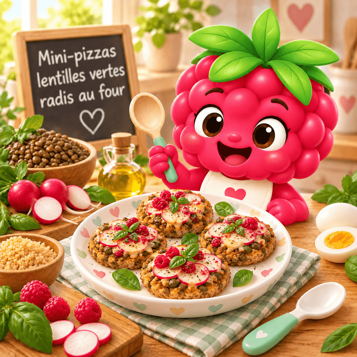 Pizzas Lentilles Vertes Radis Au Four (mini-free)