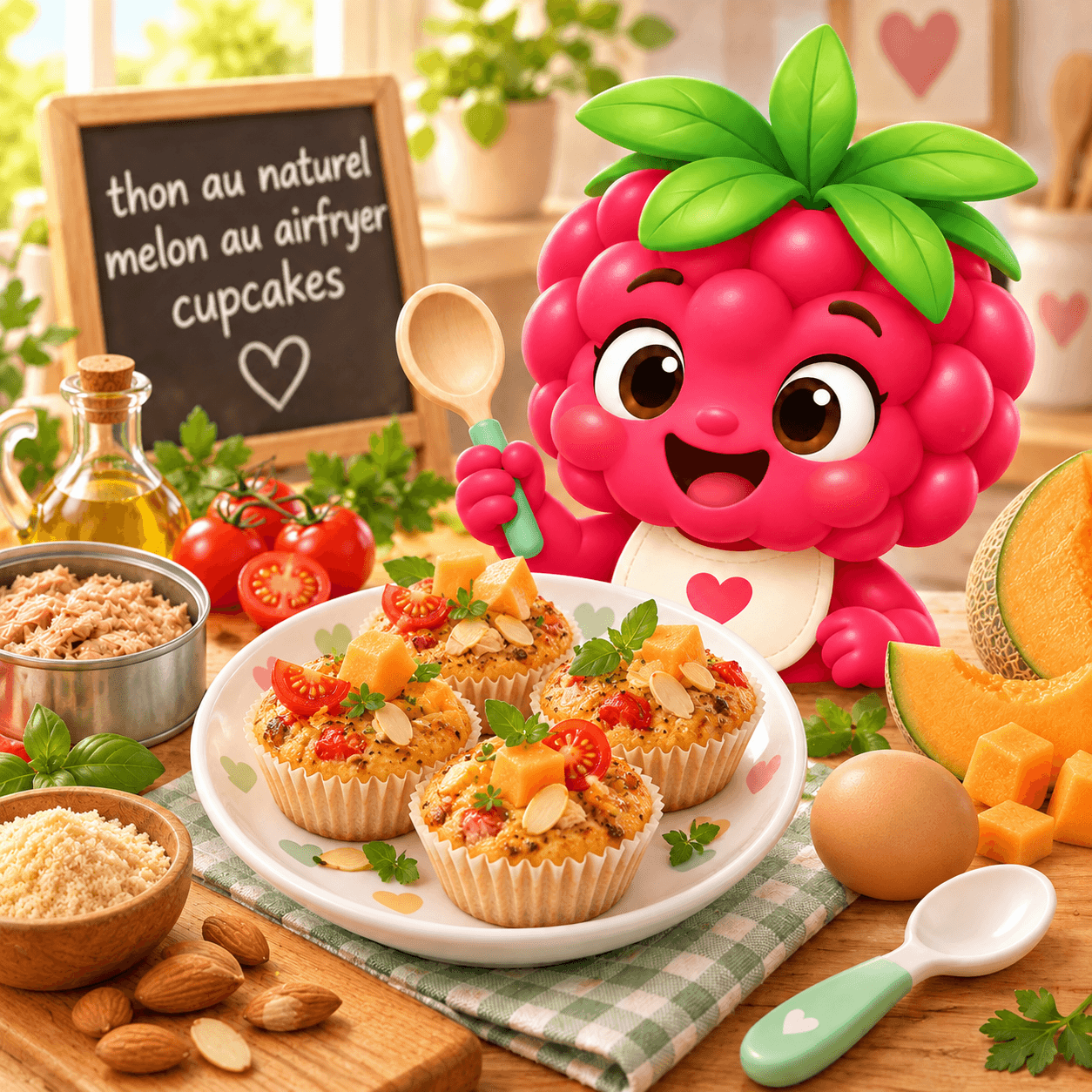 Au Naturel Melon Au Airfryer Cupcakes (thon-free)